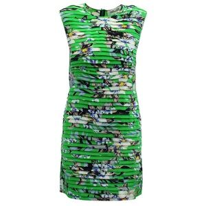 Diane Von Furstenberg Floral Print
Sleeveless Pleated Dress -Bolan Palms